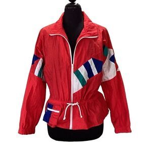 Vintage Duffel Sportswear Retro Zip Windbreaker Jacket Women’s Medium